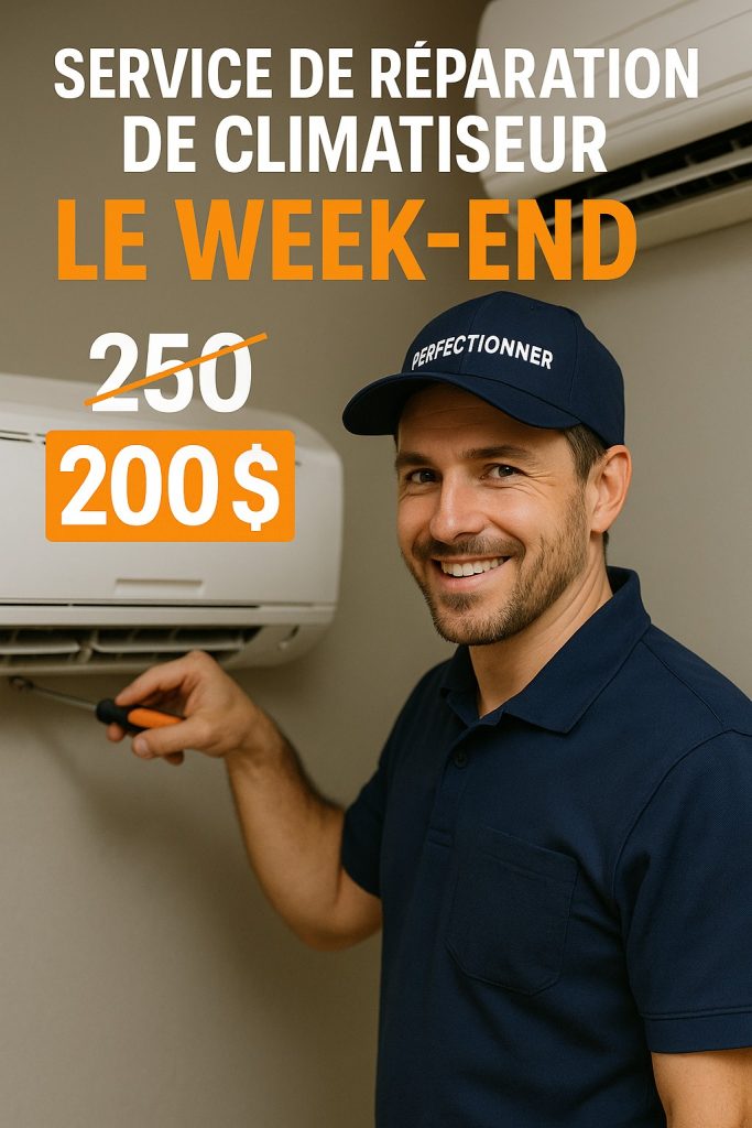 Climatisation à domicile – Service rapide le week-end!